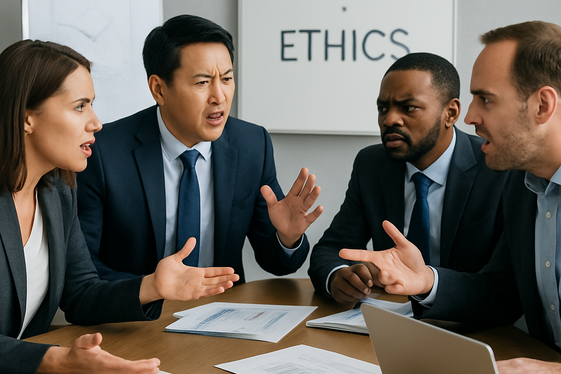 Mismatched Company Values and Ethics illustration