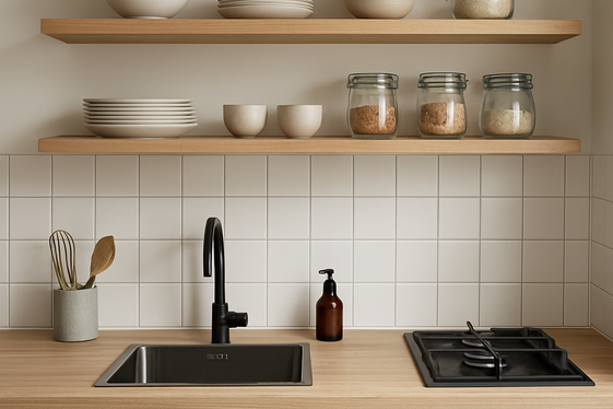 Install Open Shelving for Accessibility illustration