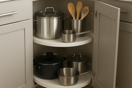 Maximize Corner Cabinets with Lazy Susans illustration