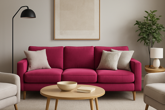 Balancing Bold Pink with Neutral Tones illustration