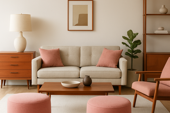 Integrating Pink in Mid-Century Modern Decor illustration