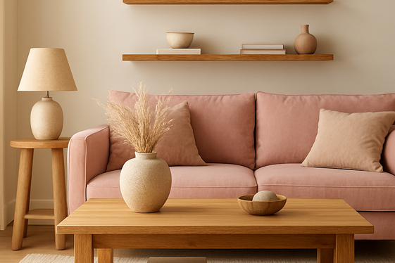 Pairing Pink with Natural Wood Elements for Warmth illustration