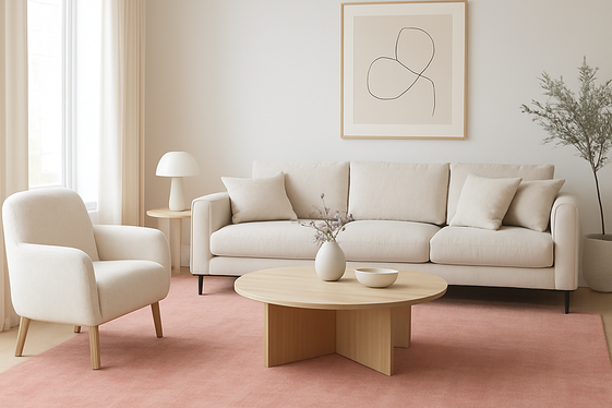 Choosing Pink Rugs to Anchor Your Living Room Design illustration