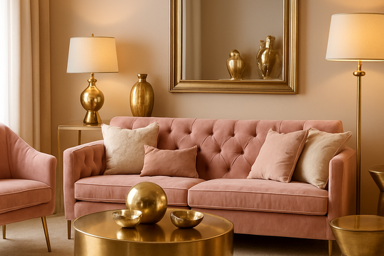 Combining Pink with Metallic Accents for Glamour illustration