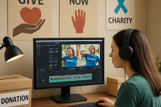 Providing Video Editing for Nonprofits and Charities illustration