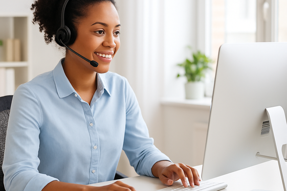 Virtual Customer Service Representative illustration
