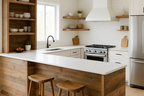 Blending Reclaimed Wood Elements in Modern Layouts illustration