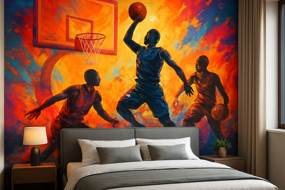 Basketball Wall Murals That Bring the Court Home illustration