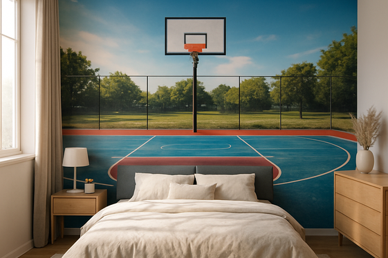 Basketball Court Wall Murals for an Immersive Feel illustration