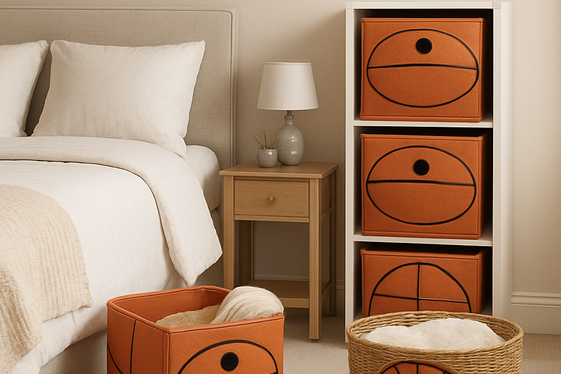 Functional Basketball Storage Solutions illustration