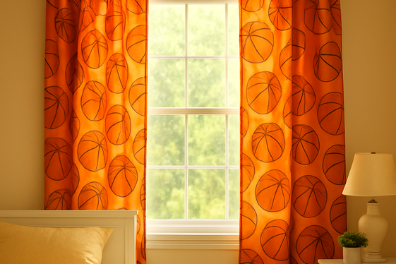 Basketball-Themed Curtains to Frame Your Space illustration