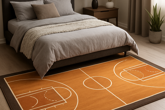 Unique Basketball-Inspired Rugs for Warmth and Flair illustration