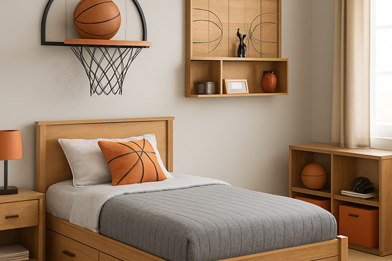 Multi-Functional Basketball Storage Solutions illustration
