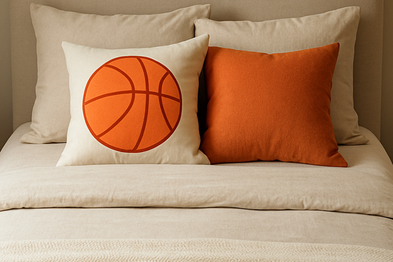 Subtle Basketball Accent Pillows for Everyday Style illustration