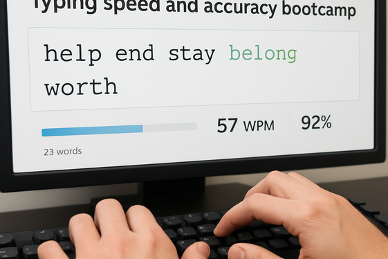 Typing Speed and Accuracy Bootcamp on Typing.com illustration