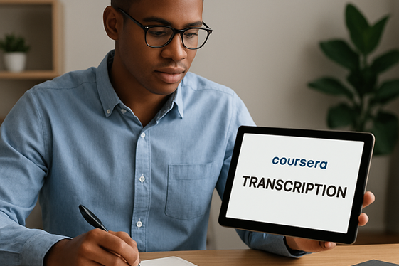 Coursera’s Audio Transcription Specialization illustration