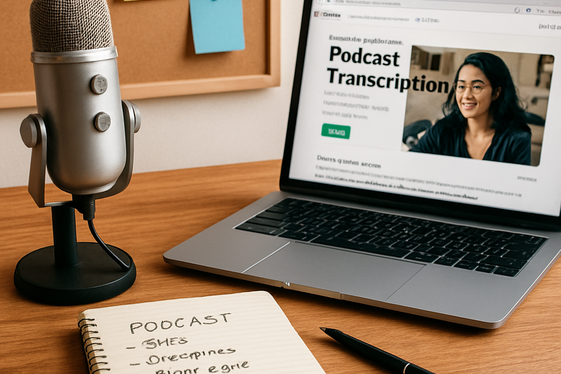 How to Transcribe Podcasts and Interviews on Skillshare illustration