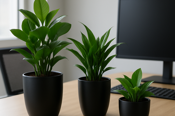 Black Plants Pots for a Stylish Touch of Green illustration