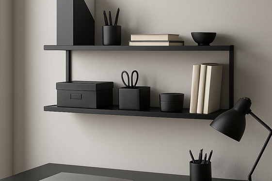 Matte Black Shelving for Sleek Storage Solutions illustration