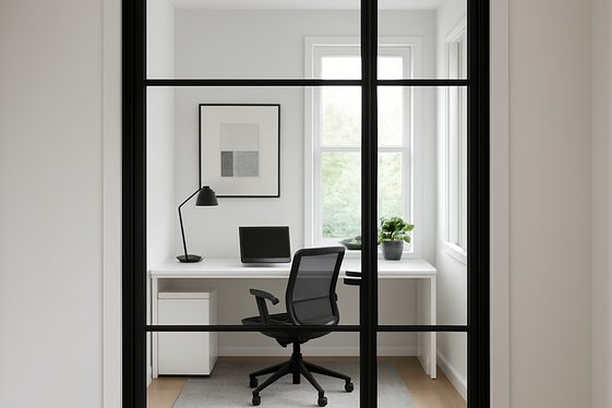 Black Framed Glass Doors to Create an Open Feel illustration