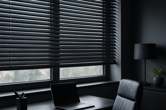 Black Window Blinds for Light Control and Elegance illustration