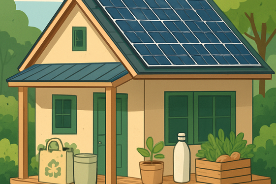 Green Living and Sustainability Blog illustration