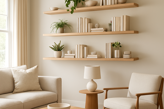 Maximize Vertical Space with Floating Shelves illustration