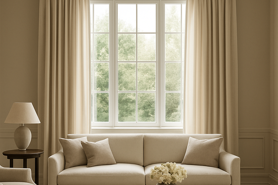 Hang Curtains Higher to Make Ceilings Seem Taller illustration
