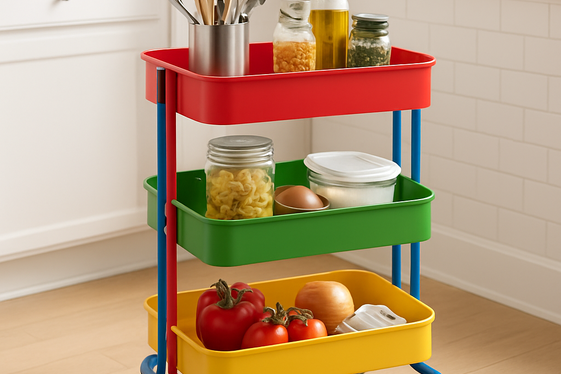 Employ Rolling Carts for Portable Storage illustration