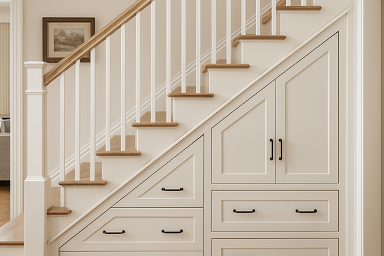Create Hidden Storage in Staircases illustration