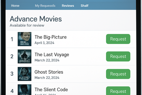 NetGalley and Advance Screening Review Opportunities illustration