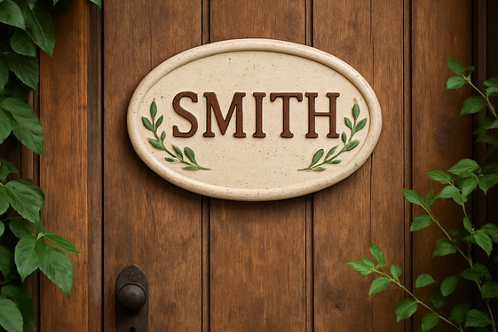 Personalized Pottery Name Plates for Your Entryway illustration