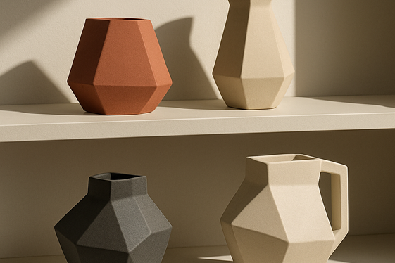 Bold Geometric Pottery Accents for Contemporary Flair illustration