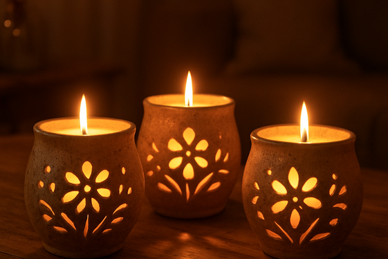 Pottery Candle Holders for Cozy Ambience illustration