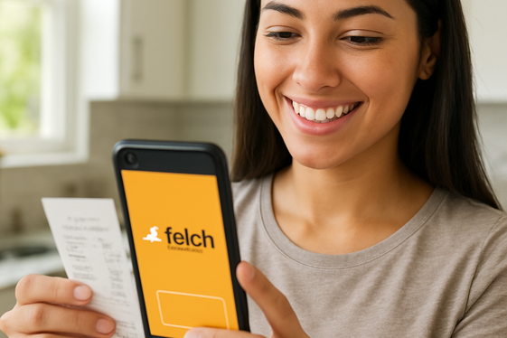 Fetch Rewards: Easy Grocery Shopping Rewards illustration
