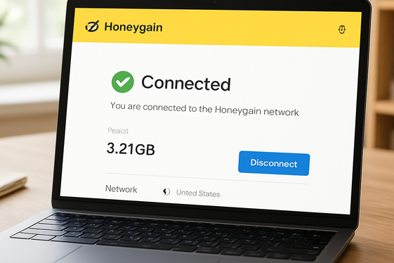 Honeygain: Make Money Sharing Your Internet illustration
