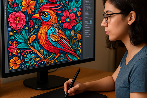 Create and Sell Digital Art or Designs illustration