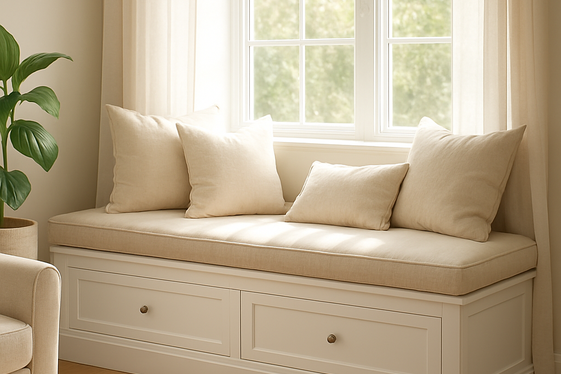 Set Up a Window Seat with Storage Below illustration