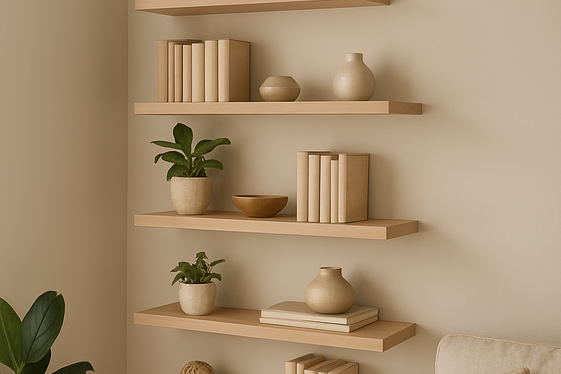 Install Floating Shelves for Stylish Storage illustration