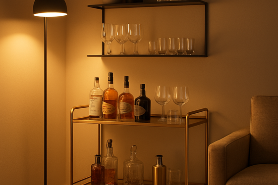 Build a Mini Bar for Entertaining Guests illustration