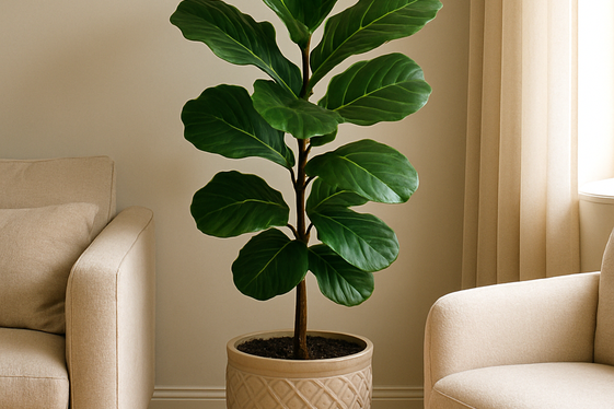 Incorporate a Tall Plant for Freshness and Height illustration