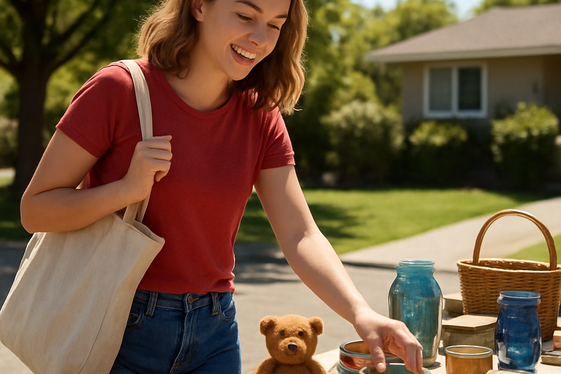 Flip Items from Garage Sales or Thrift Stores illustration