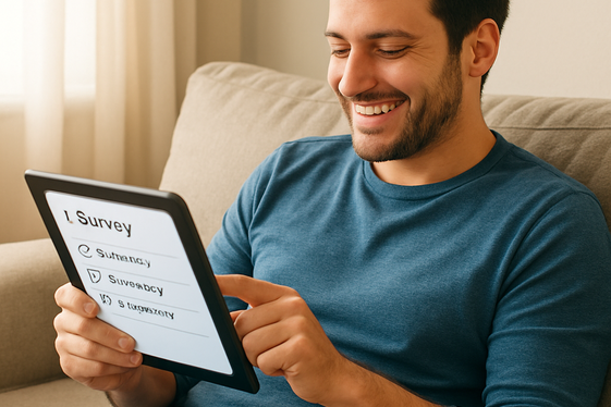 Participate in Online Surveys illustration
