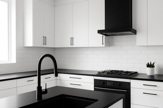 Create Contrast with White and Black Accents illustration