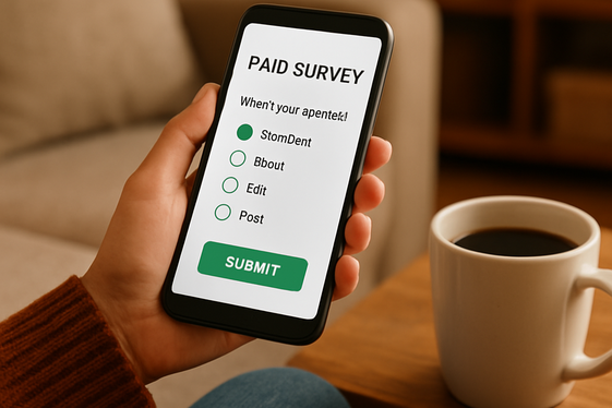 Try Paid Survey Apps for Quick Cash illustration