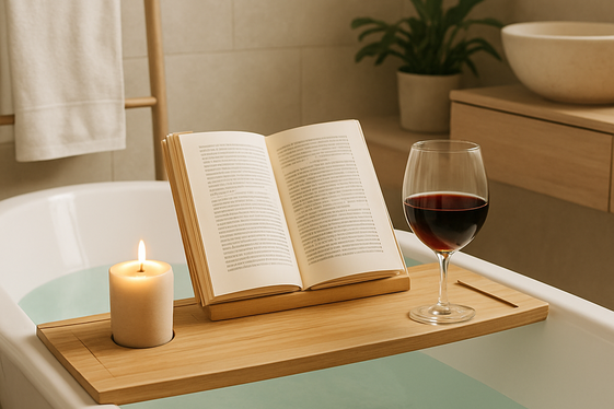 Create a Cozy Bath Tray for Relaxation illustration