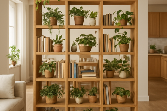 Tall Bookshelves That Double as Dividers illustration