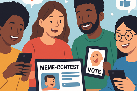 Host Meme Contests with Sponsorship Deals illustration
