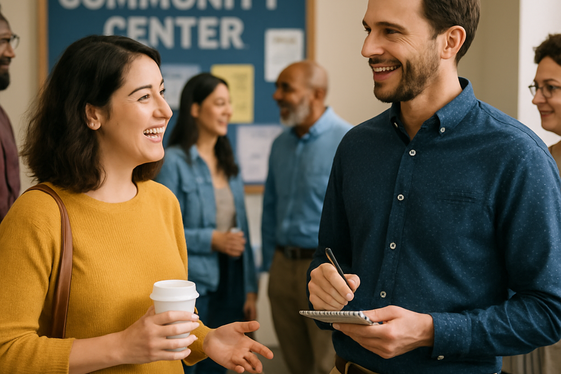 Networking in Local Community Groups and Events illustration