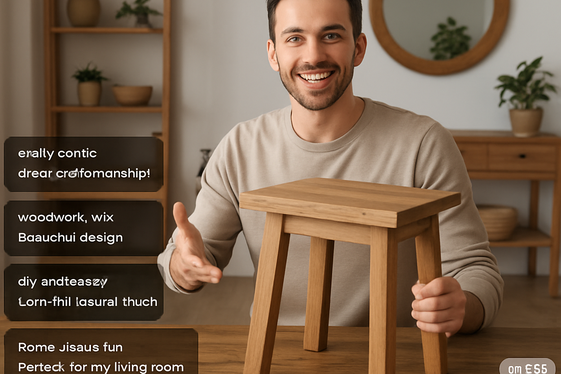 Host Live Streaming Sales of Handmade Home Goods illustration